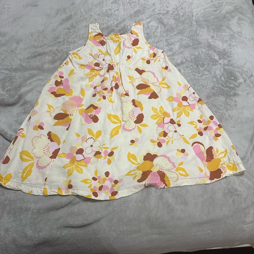 Zara Cream Sundress with Square Neck and Sleeveless Design